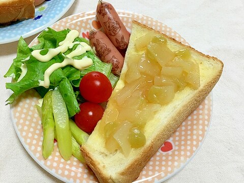 林檎葡萄ジャムトーストとウインナーサラダ朝ごはん レシピ 作り方 By Kuuuma 楽天レシピ 林檎葡萄ジャムトーストとウインナーサラダ朝ごはん レシピ 作り方 By Kuuuma 楽天レシピ